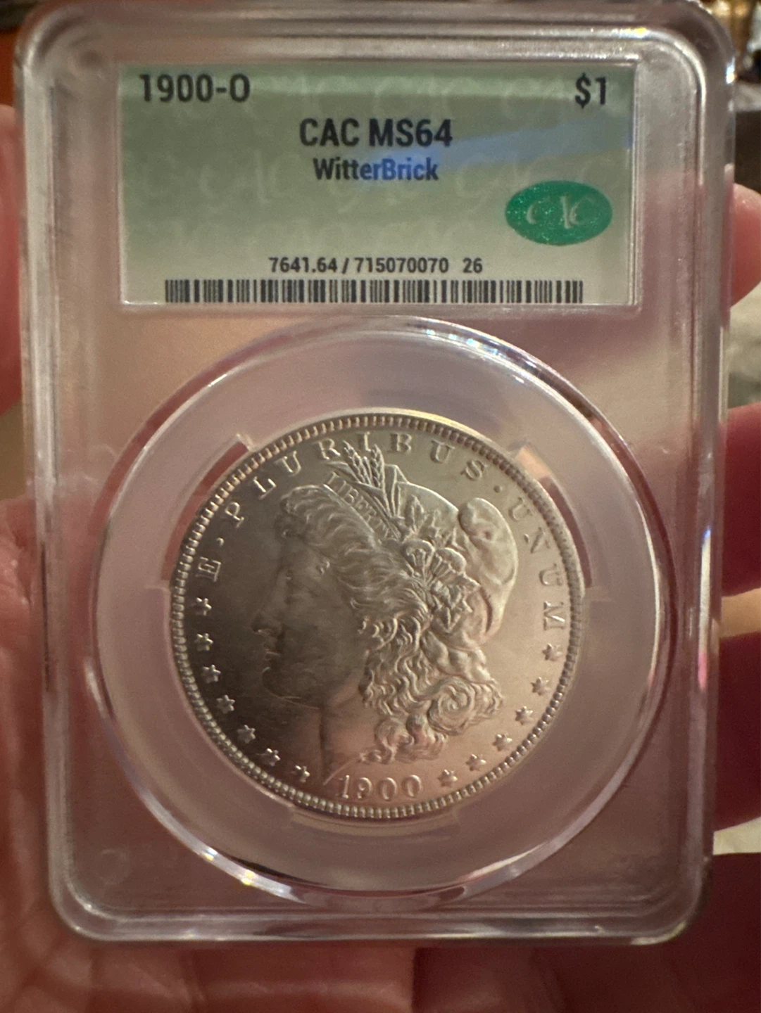 1900 Morgan Silver Dollar CAC MS64 WitterBrick