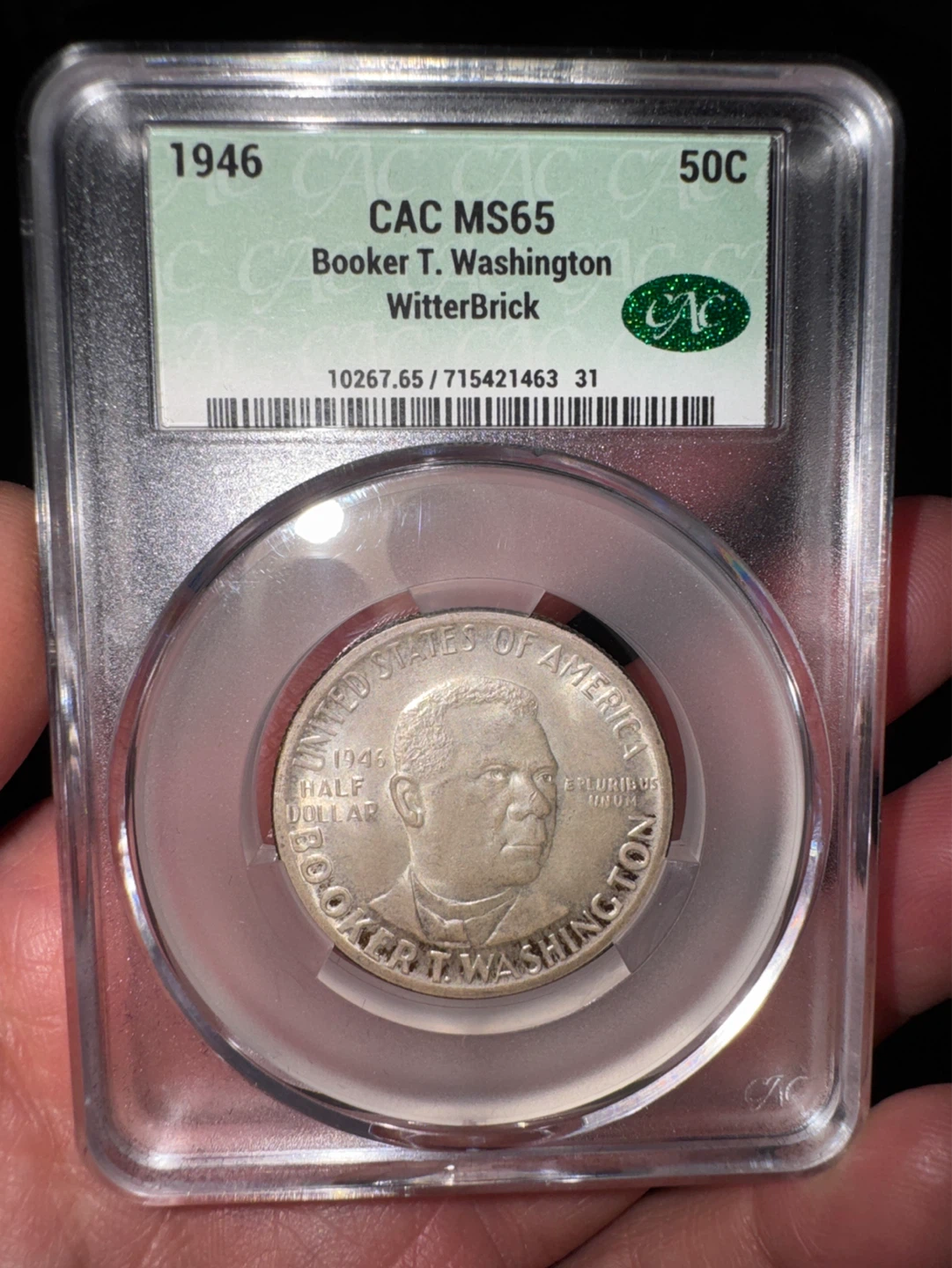 1946 Booker T. Washington WitterBrick Half Dollar