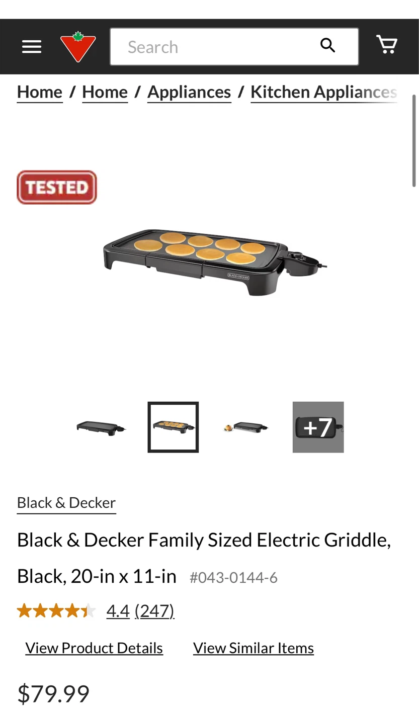 Black & Decker Electric Griddle 20" x 11" - photo 4