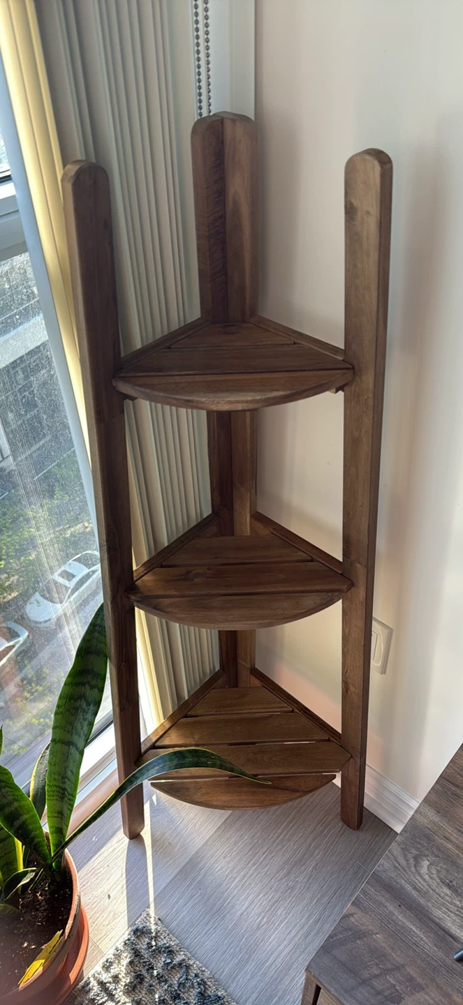 Wooden Corner Shelf