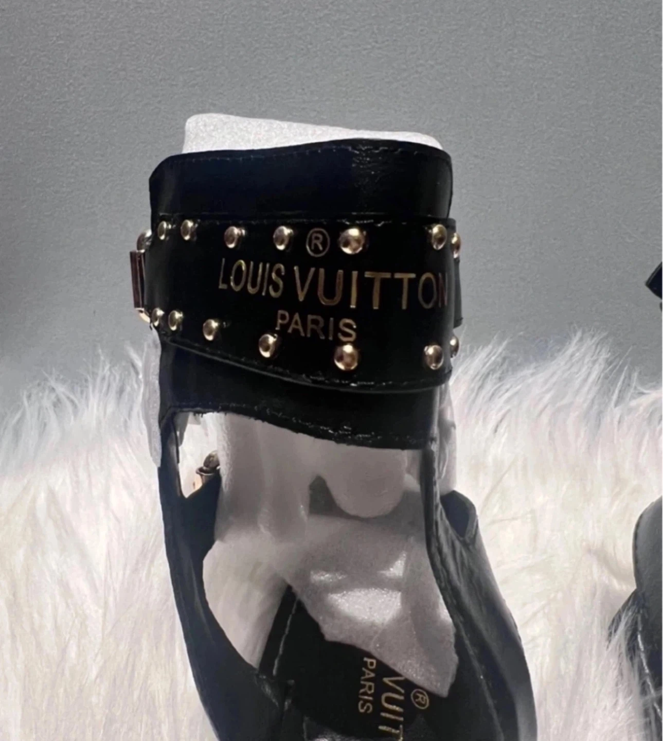 Louis Vuitton inspired Studded Flat Sandals - photo 4