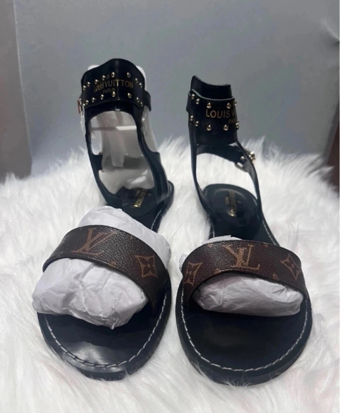 Louis Vuitton inspired Studded Flat Sandals - photo 2