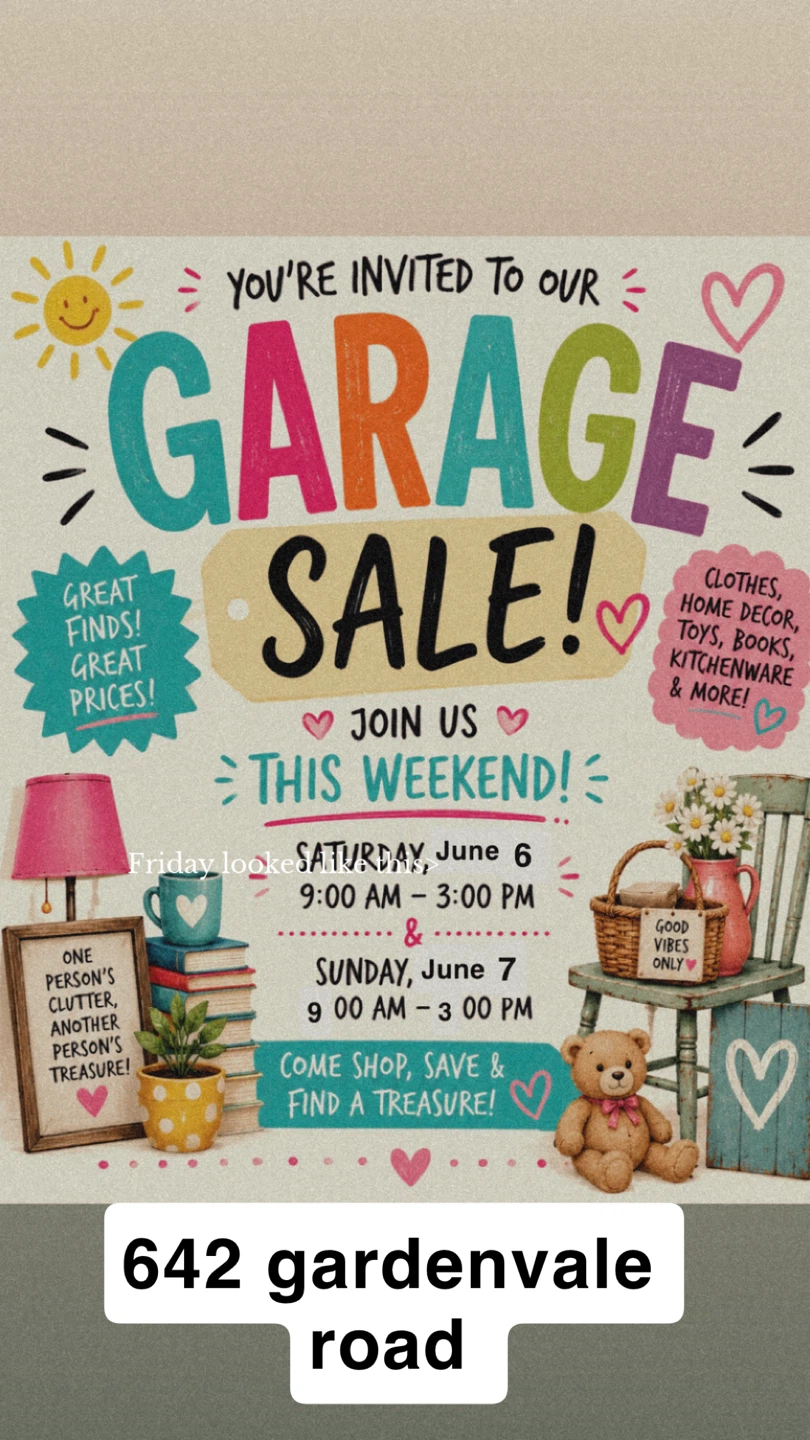 Garage Sale This Weekend!