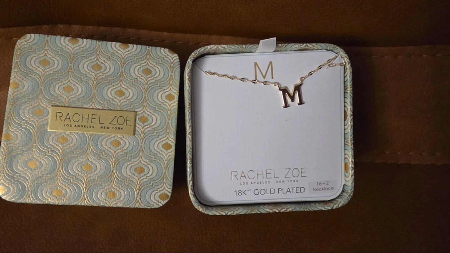 Rachel Zoe 18kt Gold Plated "M" Necklace