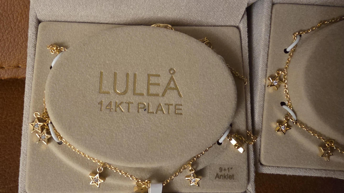 LULËA 14KT Plate Anklet with Star Charms - photo 2