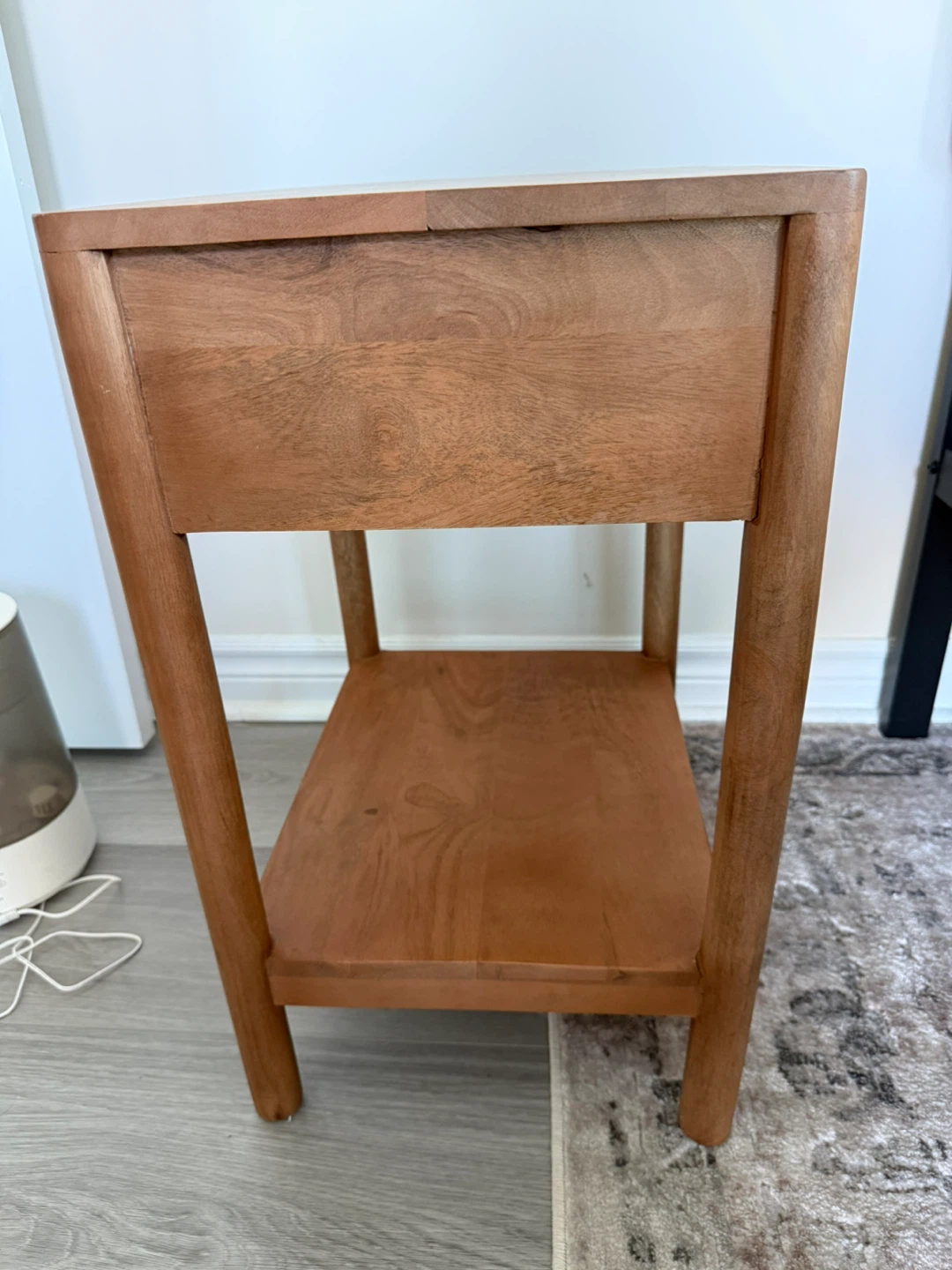 Solid Wood nightstand with Drawer - photo 2