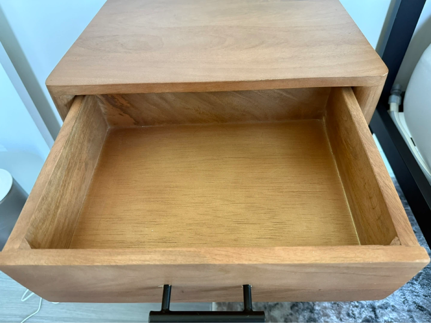 Solid Wood nightstand with Drawer - photo 4