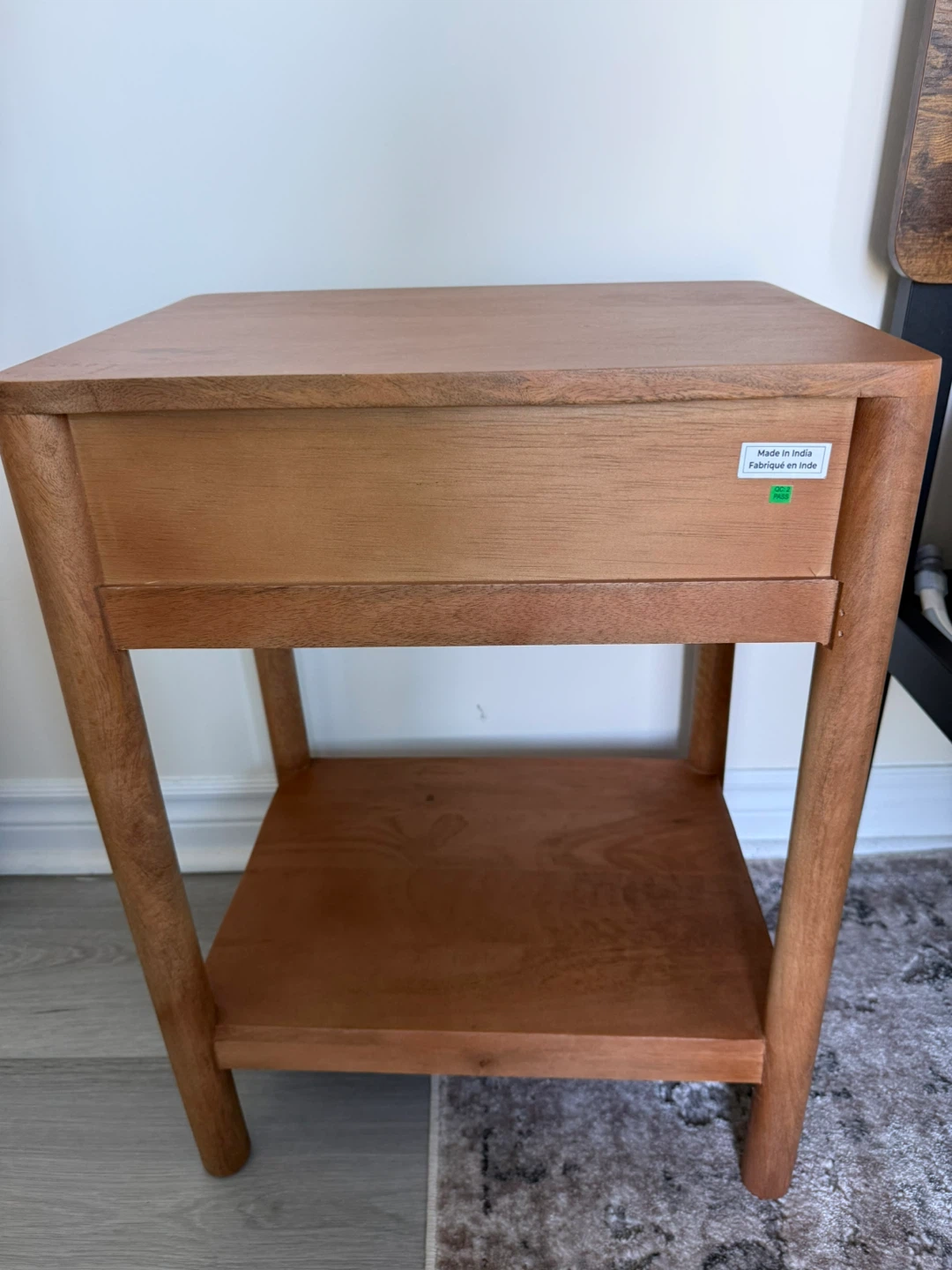 Solid Wood nightstand with Drawer - photo 3
