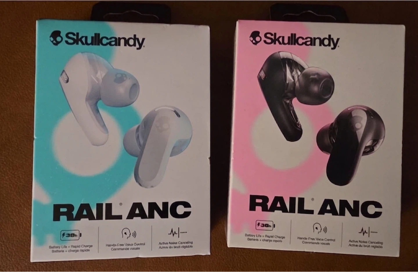 Skullcandy Rail ANC True Wireless Earbuds (White & Black)