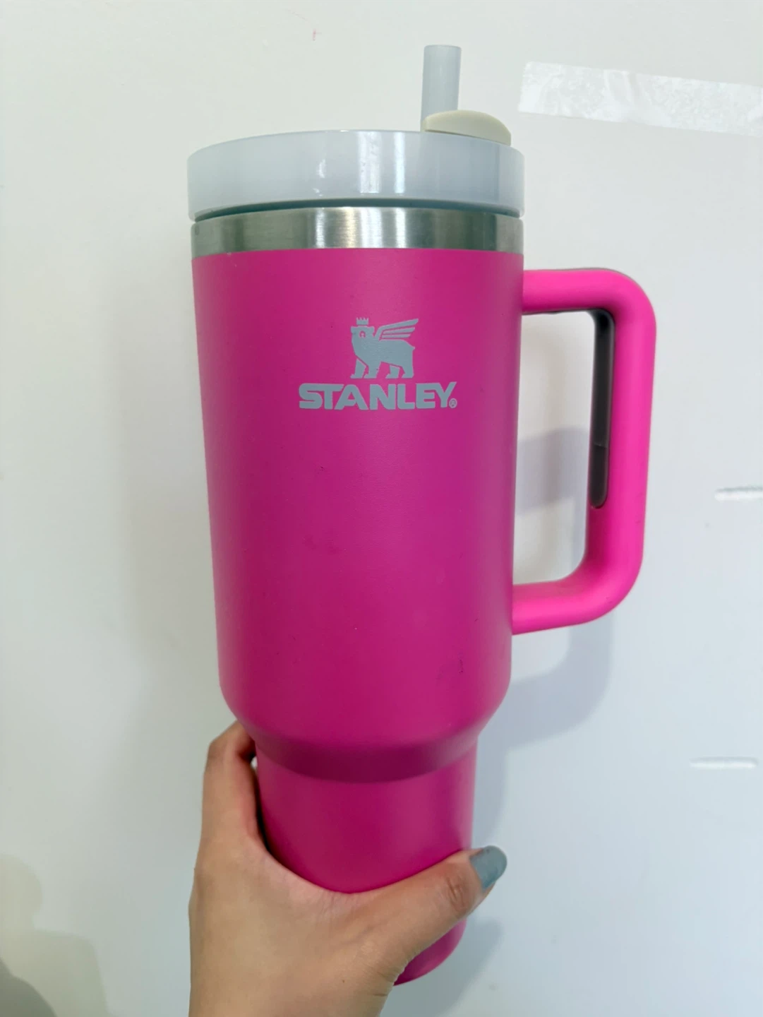 Pink Stanley Tumbler with Handle