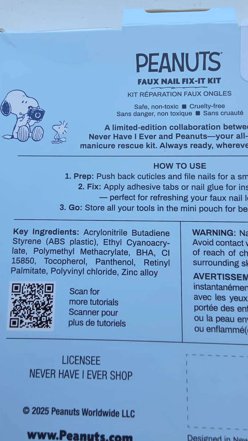 Peanuts Faux Nail Fix-It Kit - photo 2