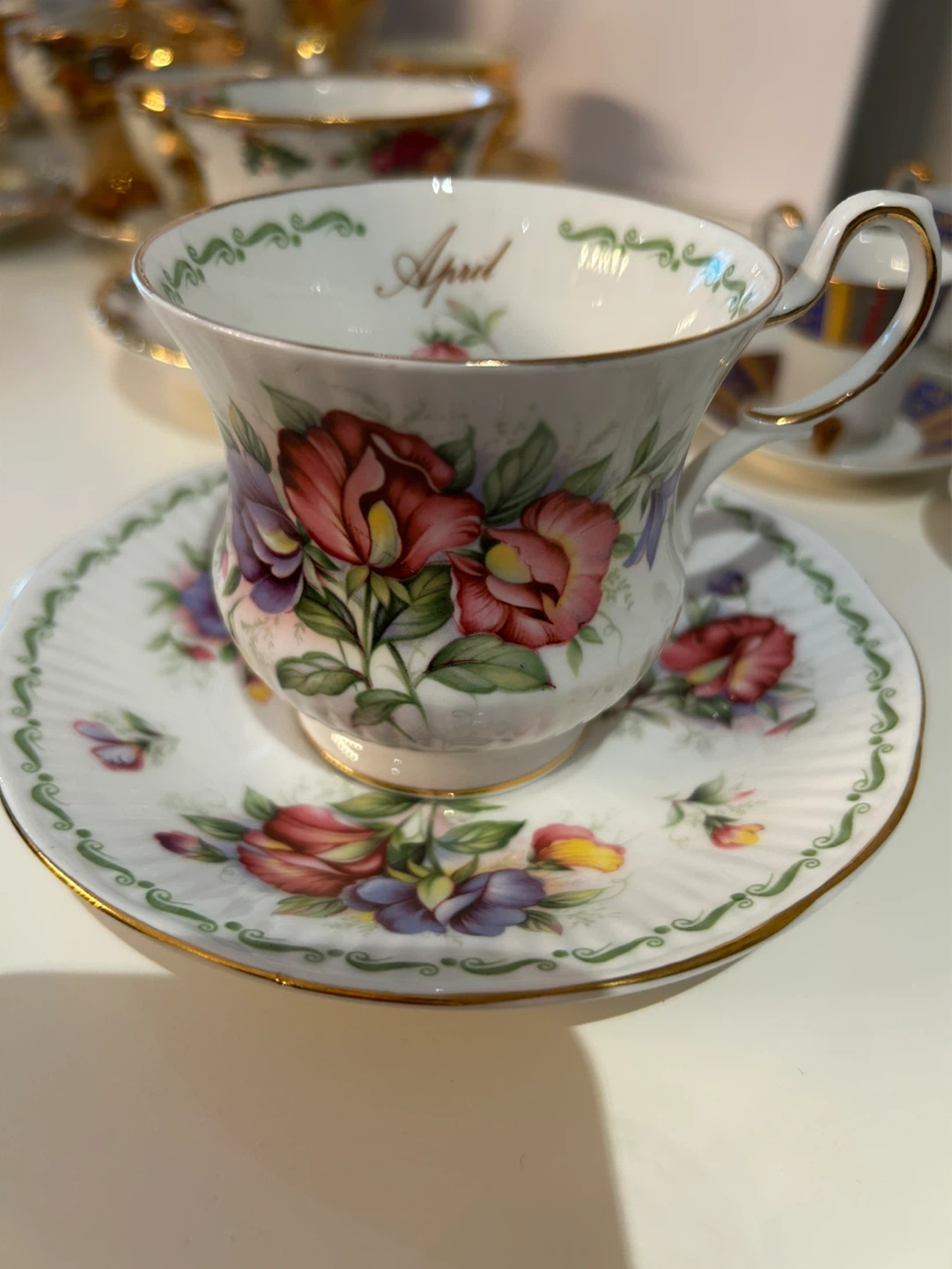 Queen's Rosina China Co Ltd Fine Bone China Tea Cup and Saucer