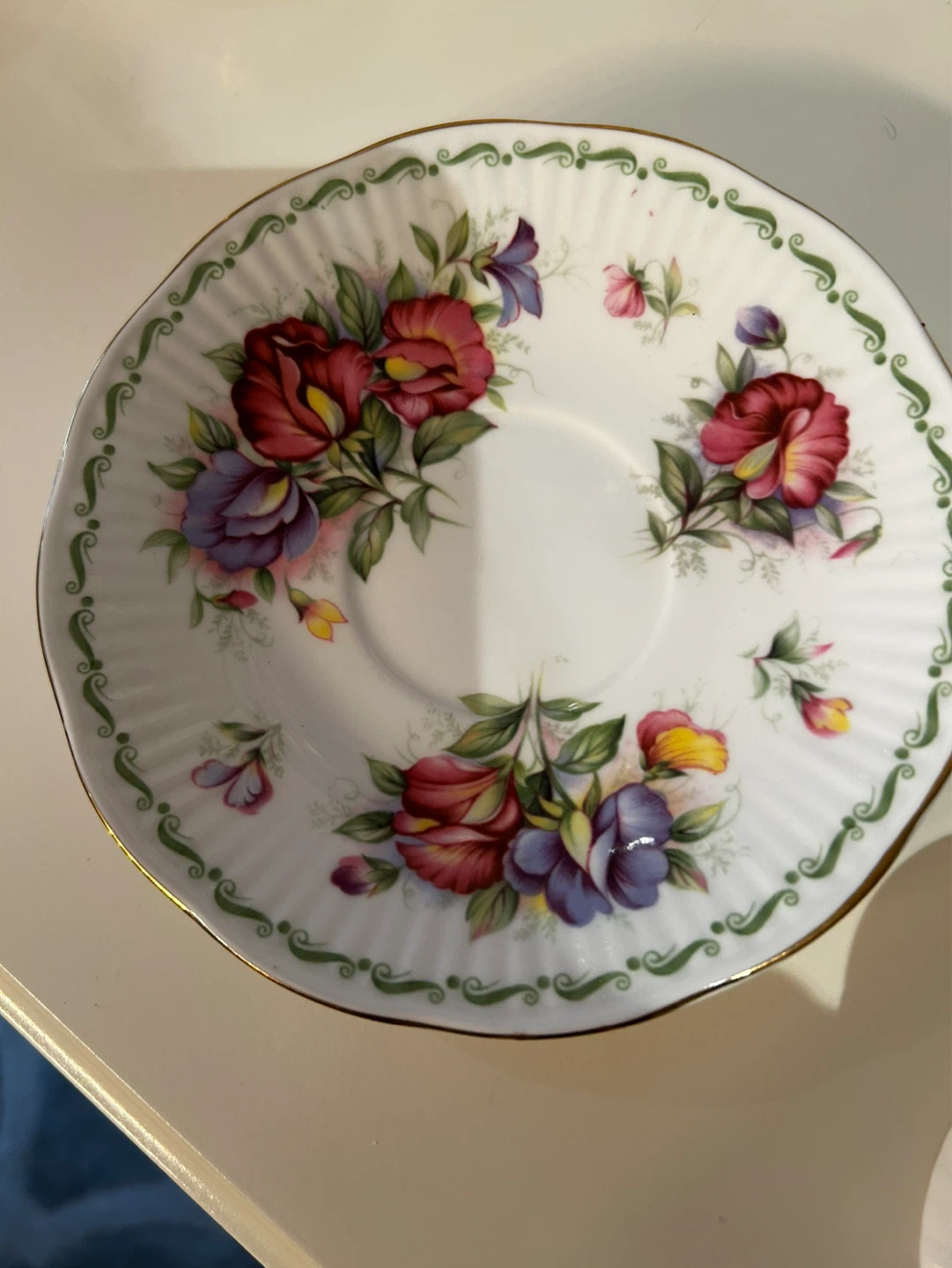 Queen's Rosina China Co Ltd Fine Bone China Tea Cup and Saucer - photo 3