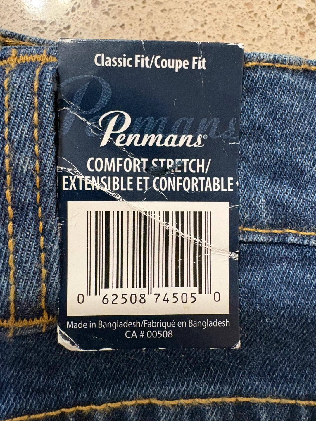 Penmans Men's Classic Fit Jeans - Comfort Stretch - Size 38x30 - photo 4