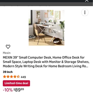 MEXIN 39" Small Computer Desk
