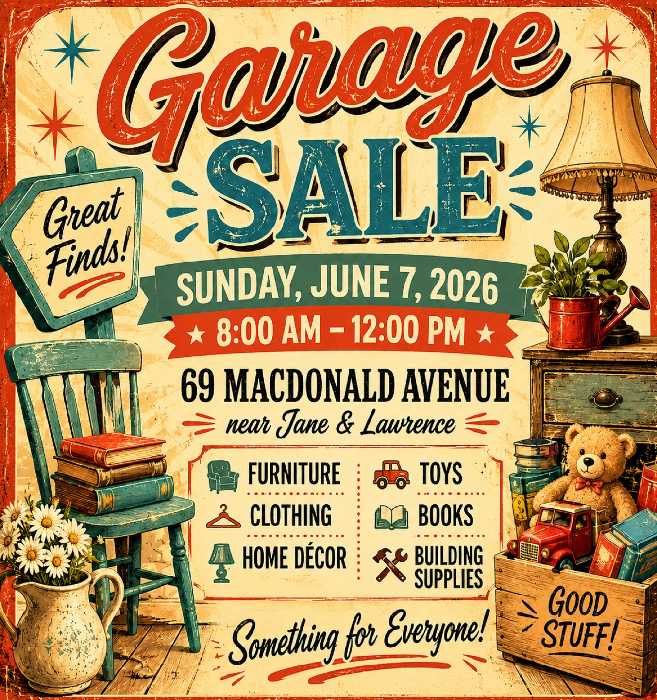 Garage Sale - Sunday, June 7, 2026