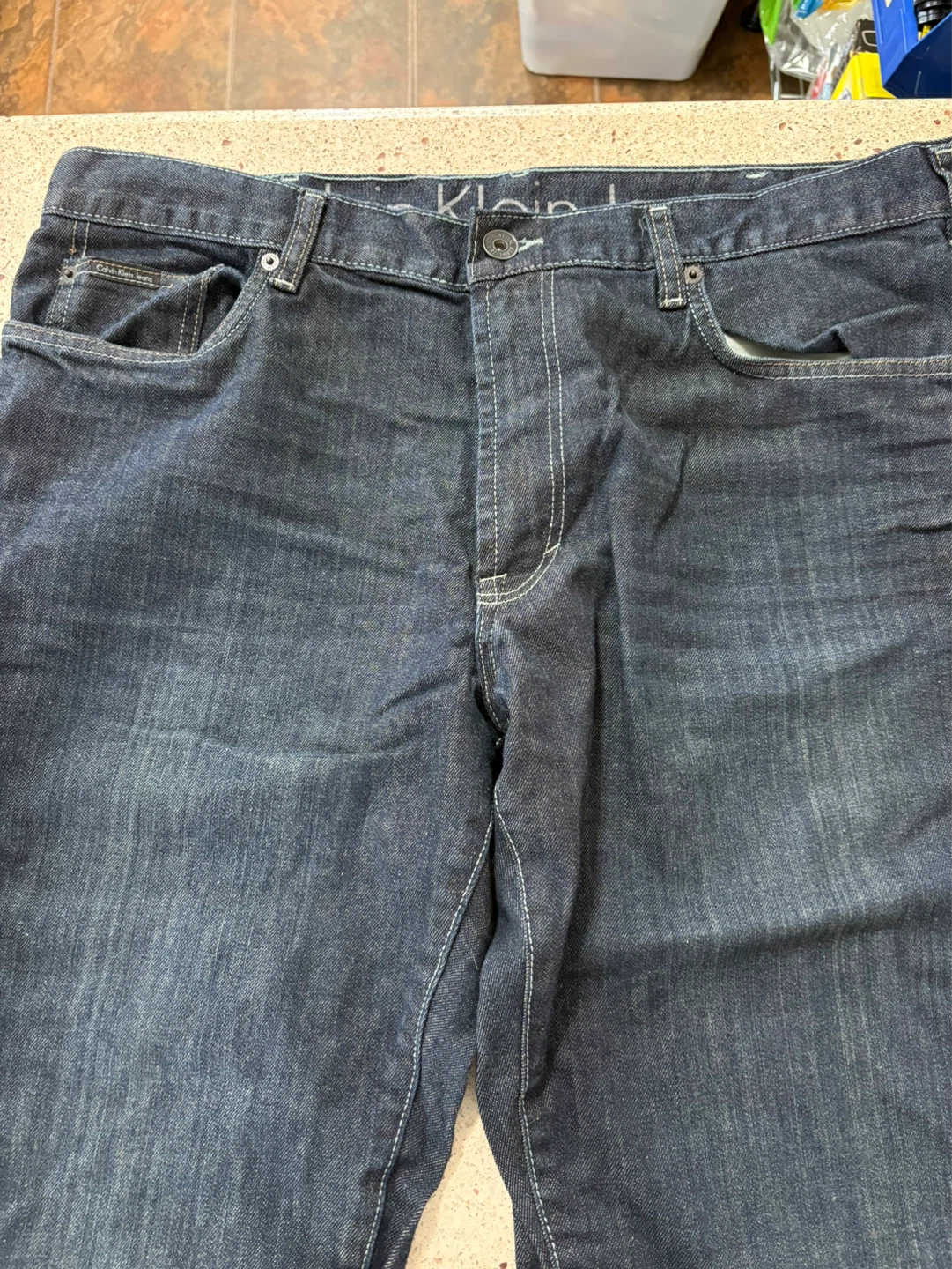 Calvin Klein Jeans Straight Cut Denim Pants - Size 38x29