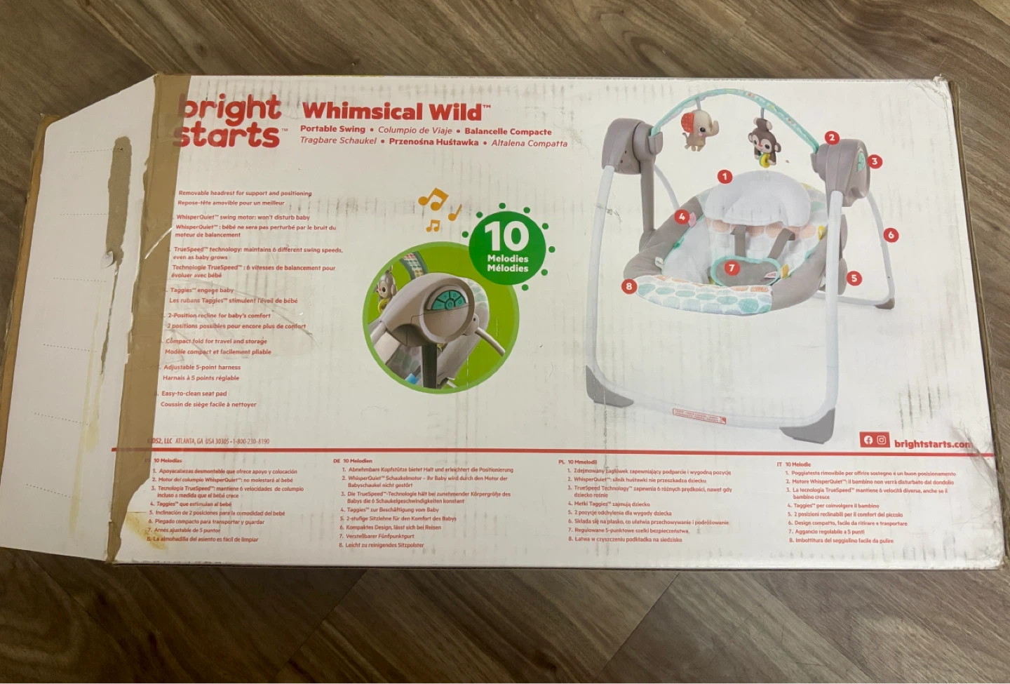 Bright Starts Comfort & Go Portable Swing - Whimsical Wild - photo 2