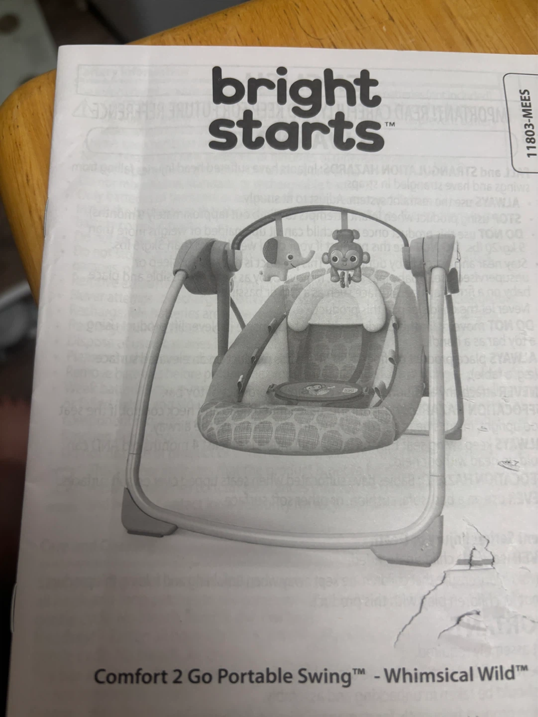 Bright Starts Comfort & Go Portable Swing - Whimsical Wild - photo 3