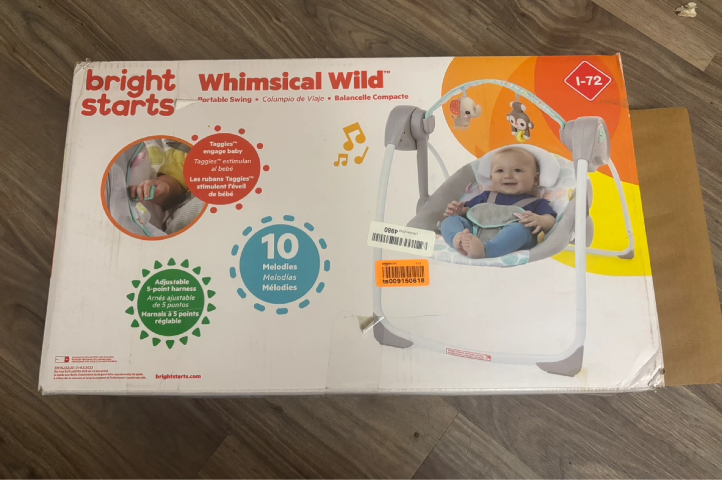 Bright Starts Comfort & Go Portable Swing - Whimsical Wild