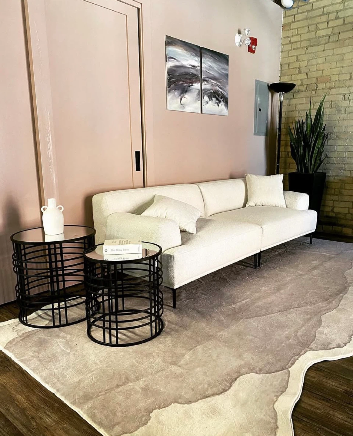 Elegant White Sofa,