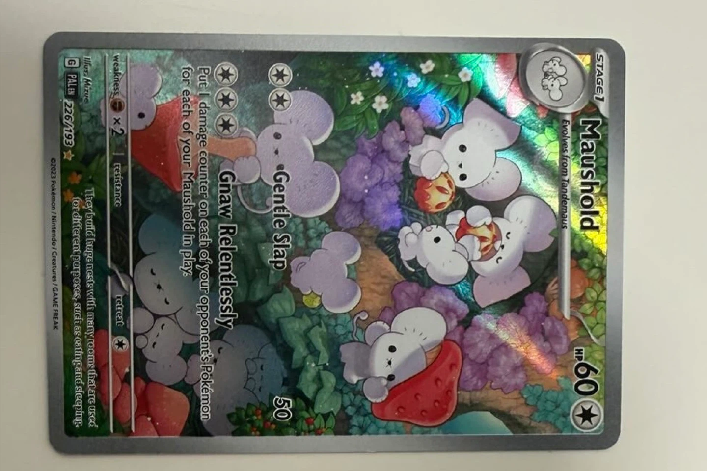 Pokemon TCG Card - "Maushold" (Stage 1, Evolves from Tandemaus)