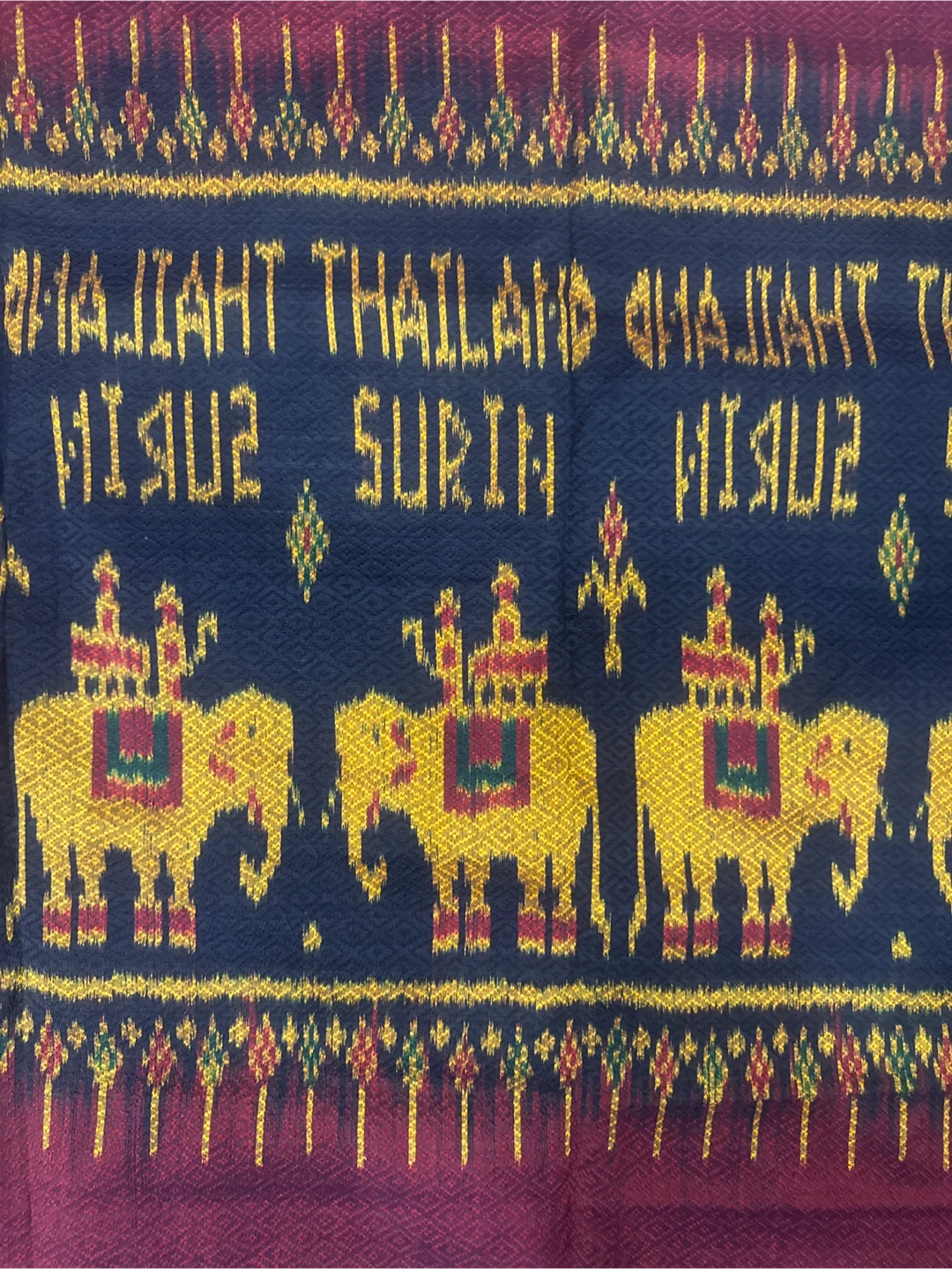 Ikat Silk Shawl / Temple Banner 24” × 72” - photo 3