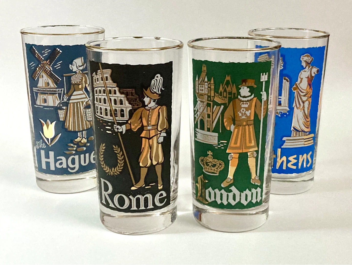 Vintage MCM City Tumblers/Highball Glasses