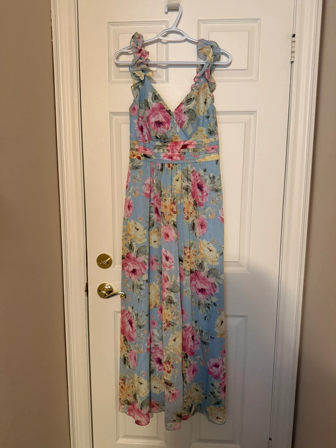 Laura Petites Blue Floral Maxi Dress