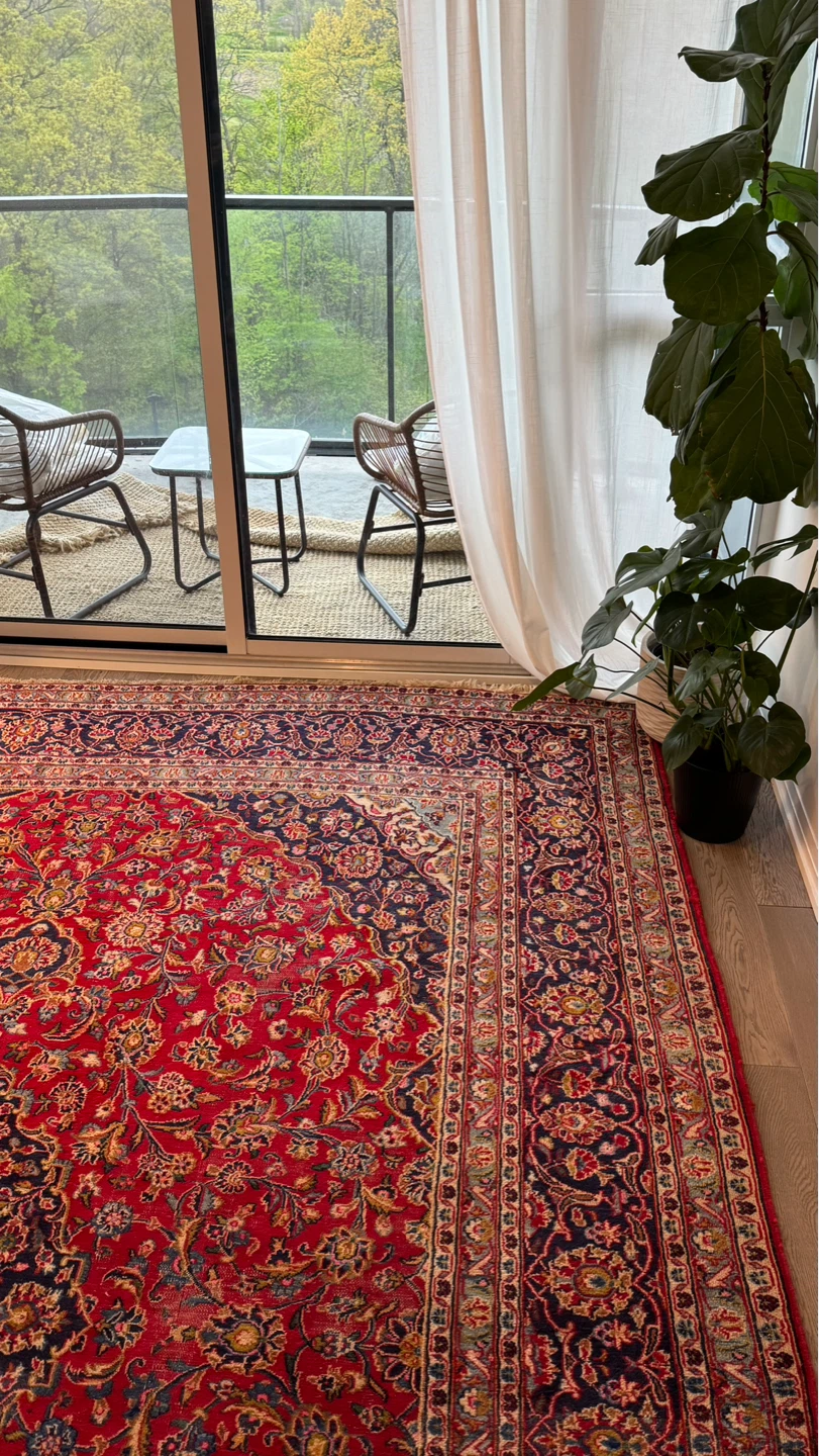 Vintage Handmade Kashan Persian Rug - photo 4