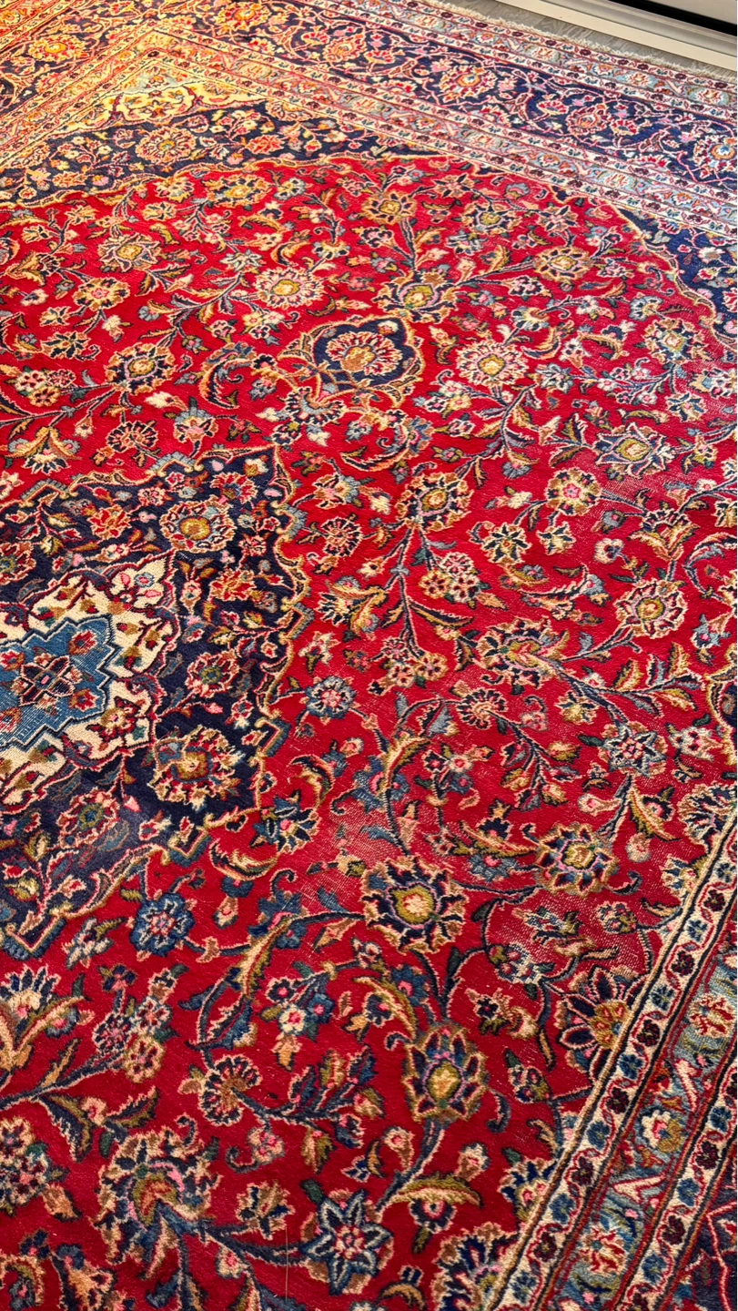 Vintage Handmade Kashan Persian Rug - photo 3