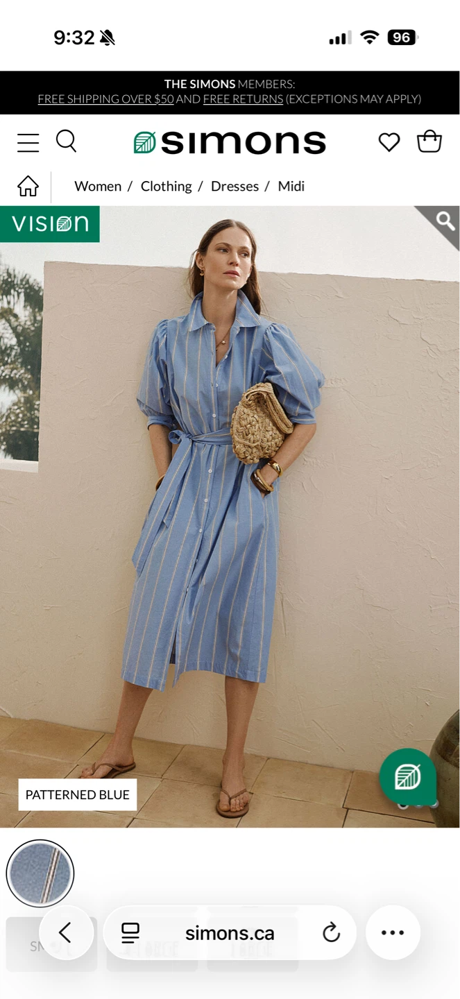 Simons Contemporaine Small Navy Collared Midi Dress - photo 3