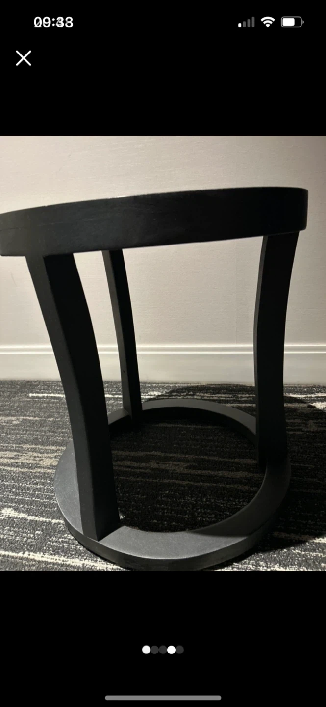 Asap***Black Side Table Stool and 2 drawer unit