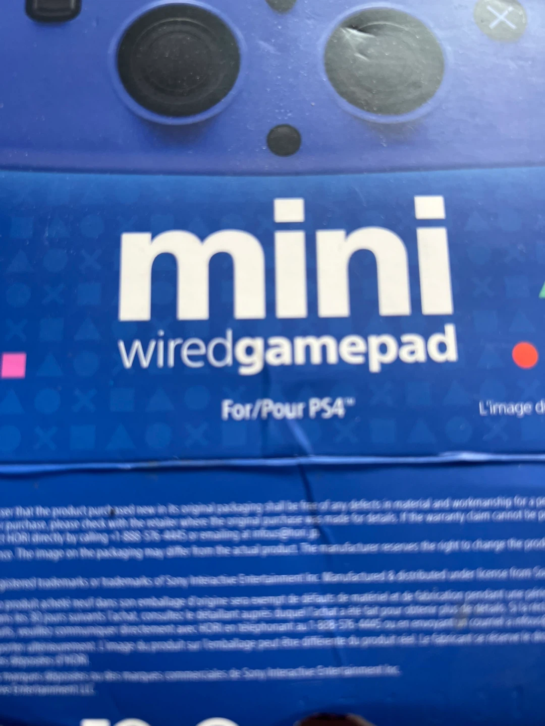 HORI Mini Wired Gamepad for PS4 - Blue - photo 3