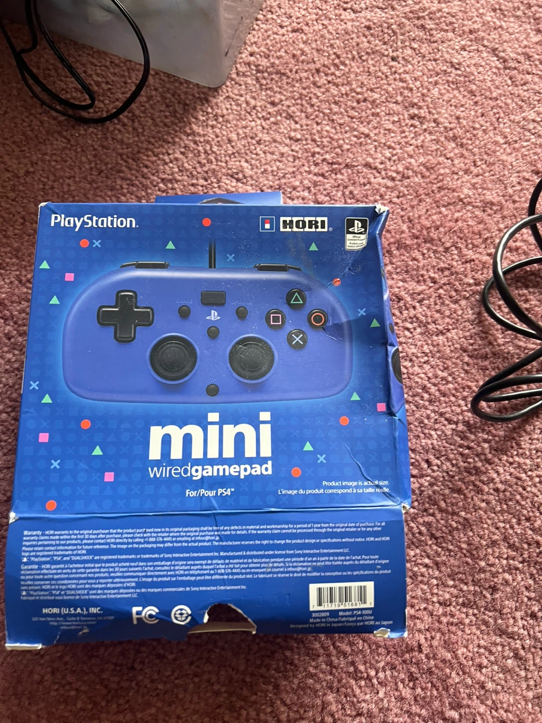 HORI Mini Wired Gamepad for PS4 - Blue - photo 4