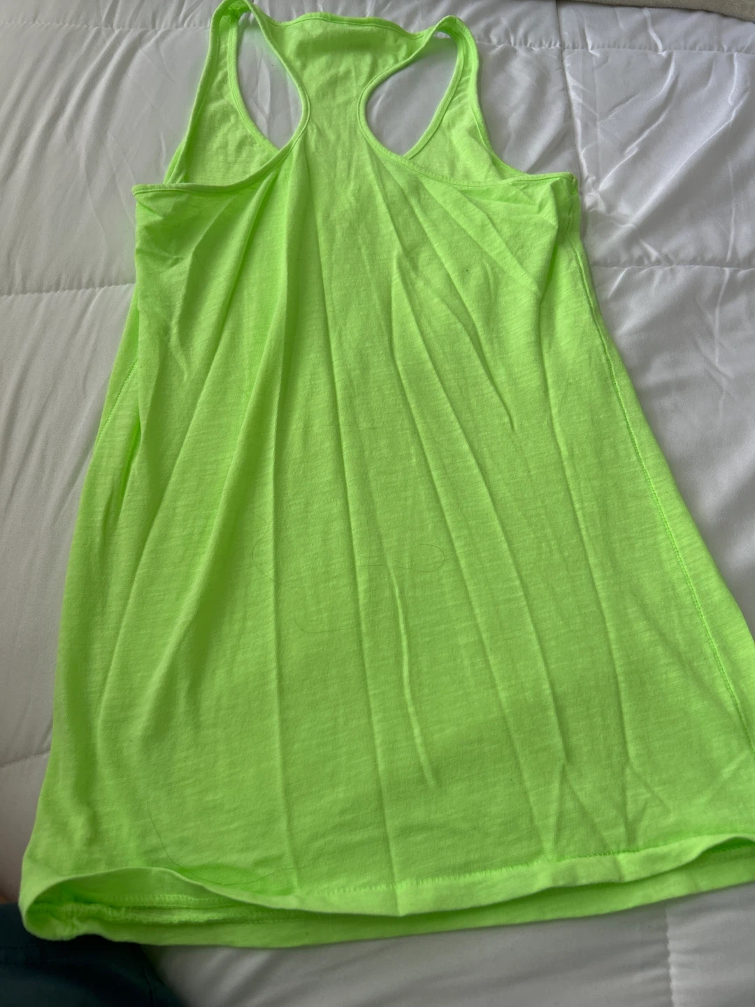Pink Victoria's Secret Racerback Tank Top - Neon Green - S/P - photo 3