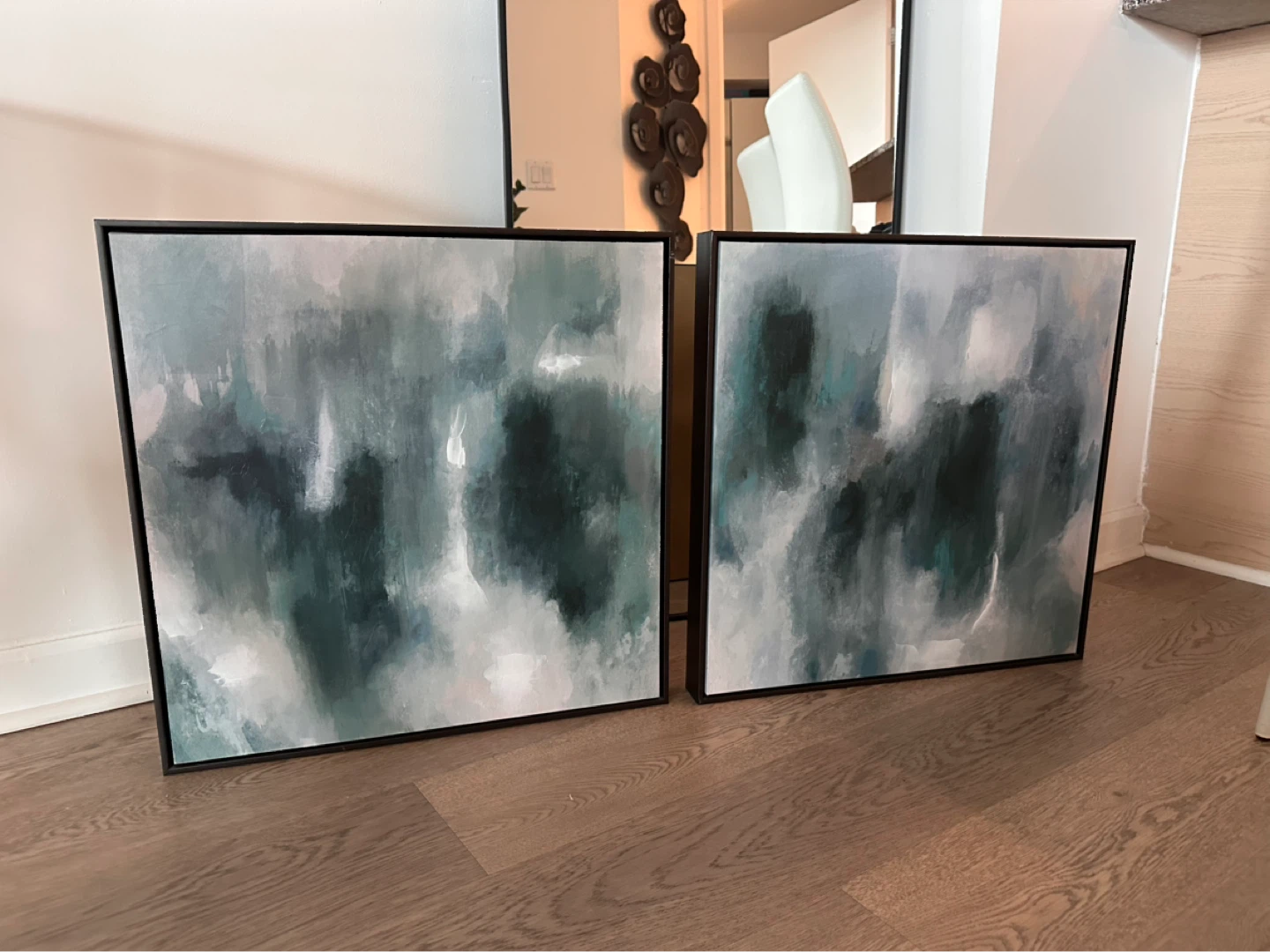Set of 2 Abstract Canvas Art Prints