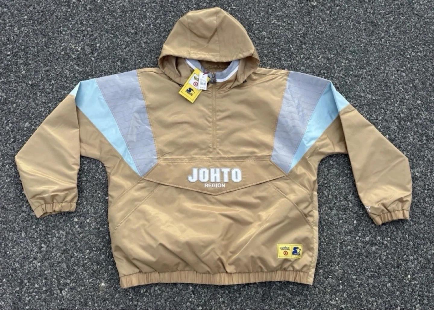Pokemon x Target Starter Pullover Jacket Gold JOHTO Region