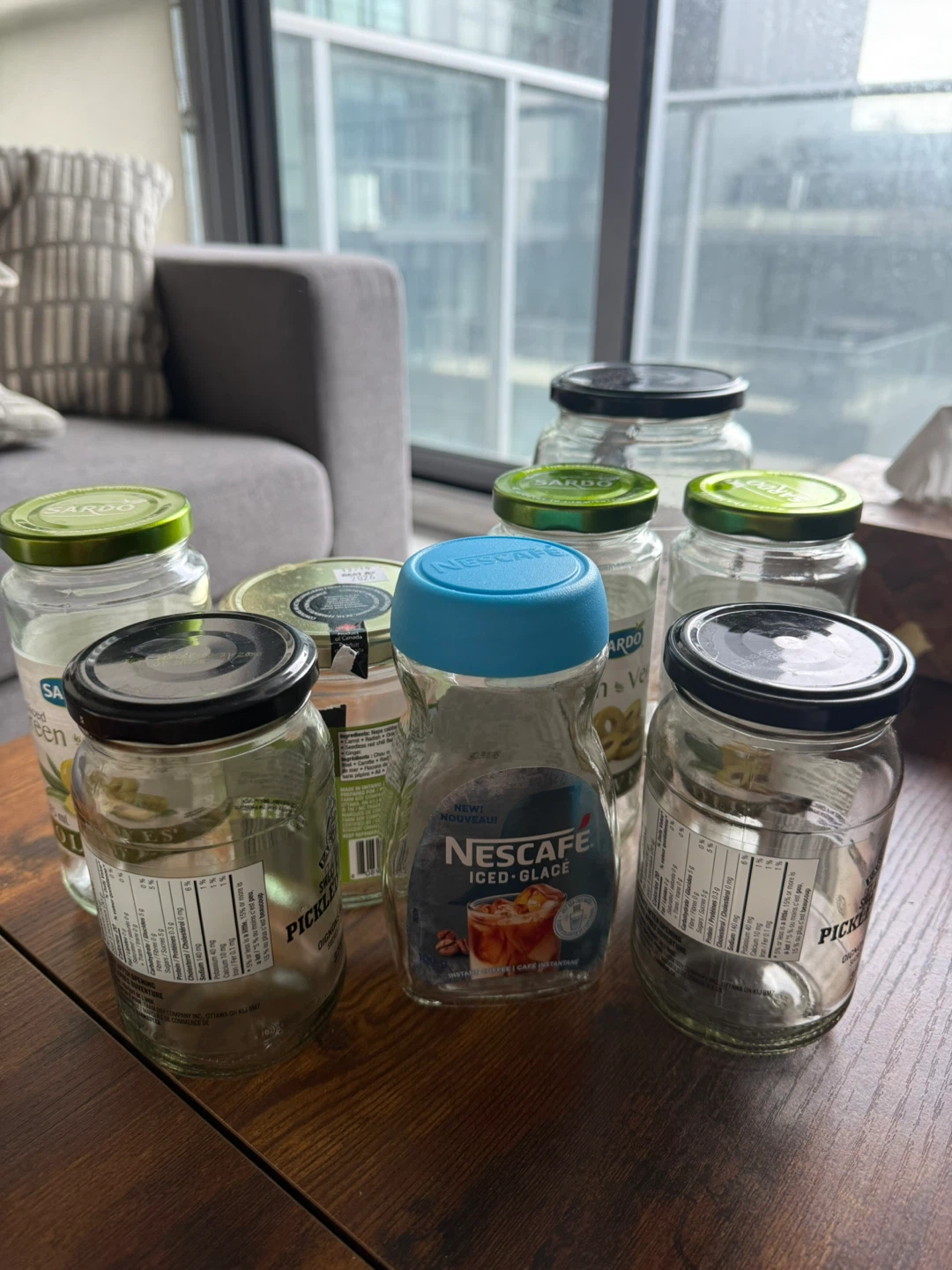 Assorted Glass Jars