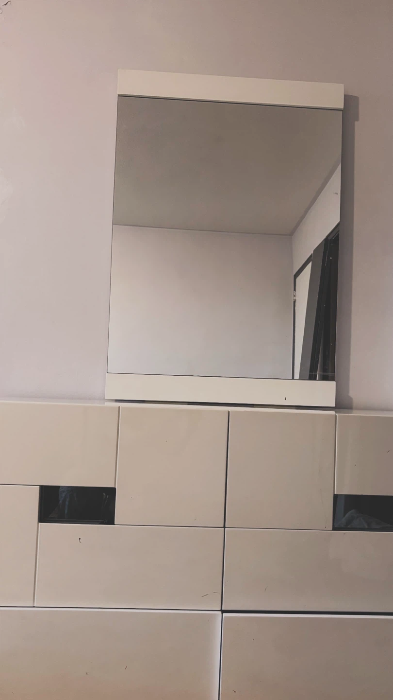 White Dresser with Mirror