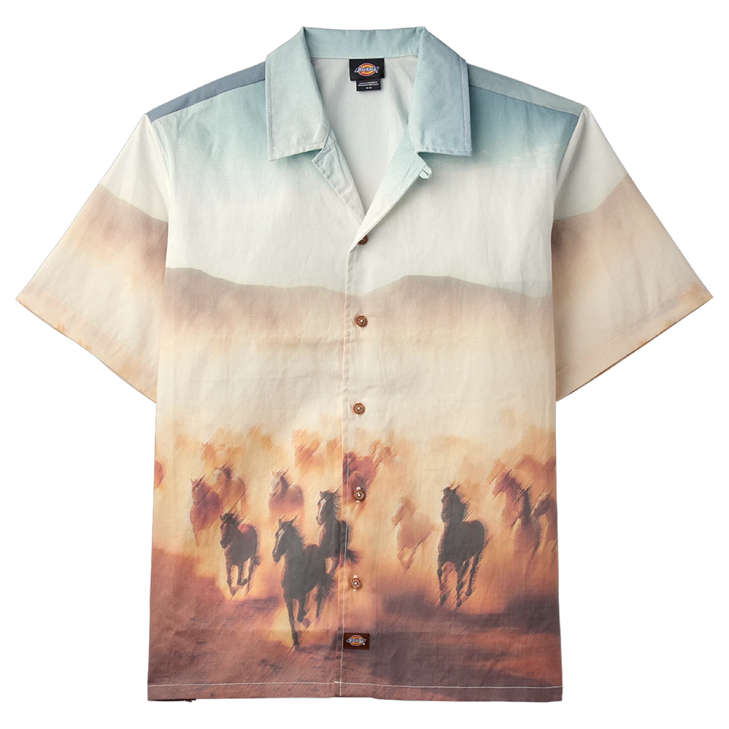 Dickies Short Sleeve Button Up Shirt - Size M