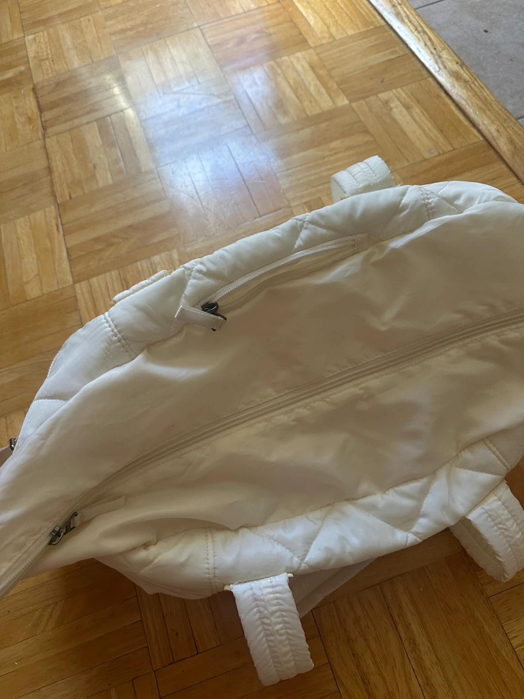 White Quilted Tote Bag - photo 2