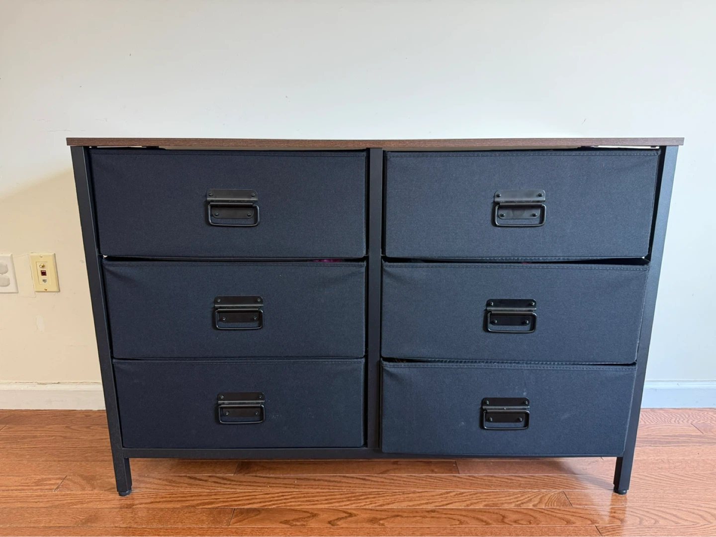 6-Drawer Fabric Dresser with Metal Frame