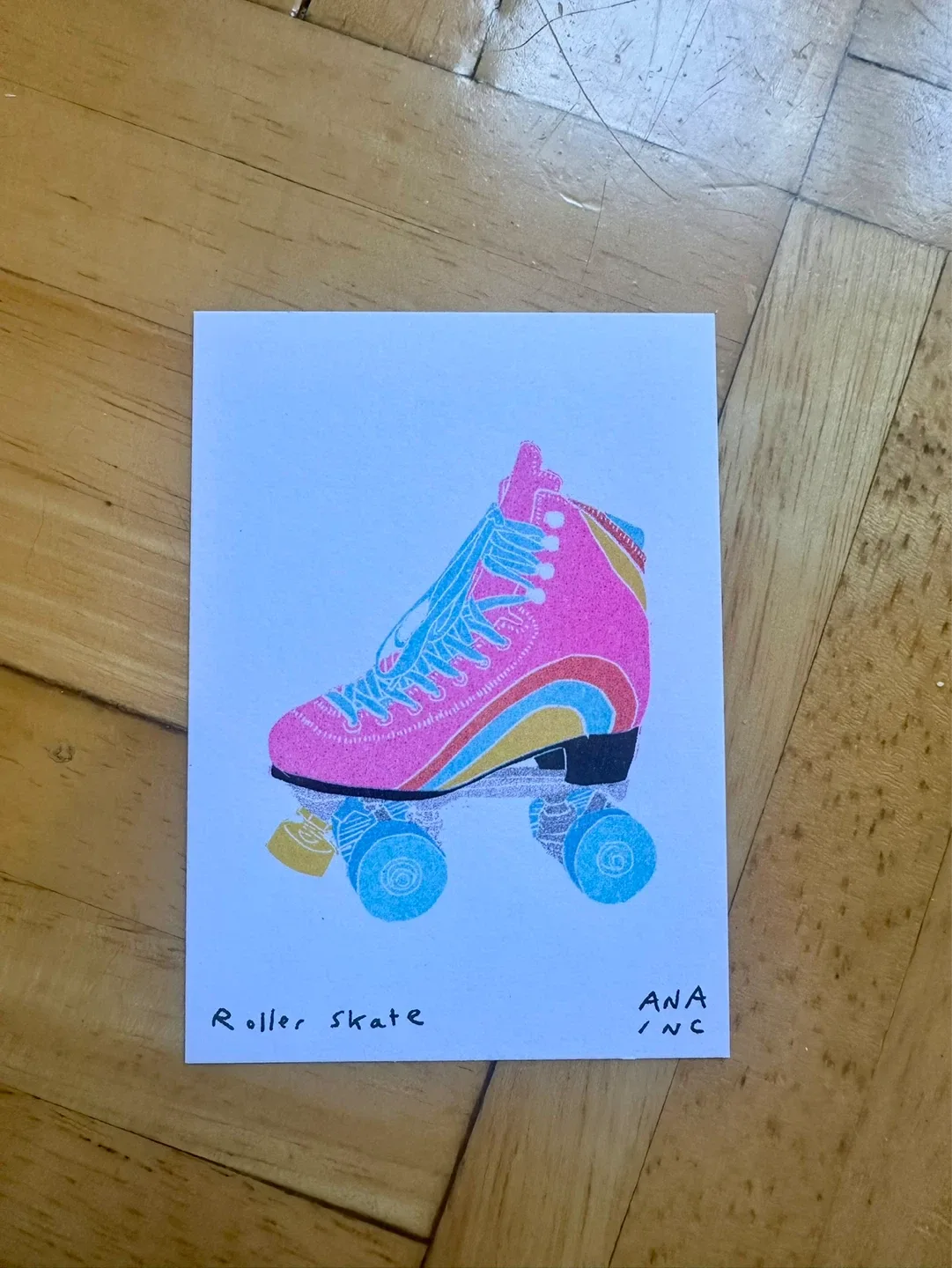 Ana Incardi Roller Skate Art Print