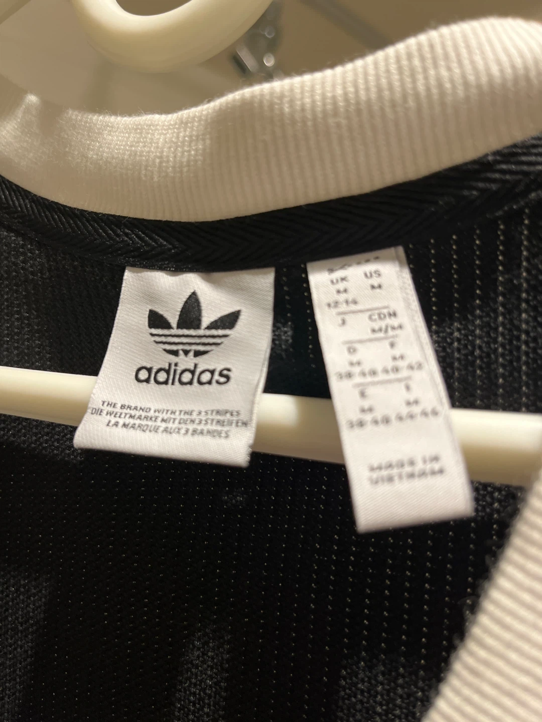 Adidas Black Ribbed Midi Dress with White Stripes - photo 3
