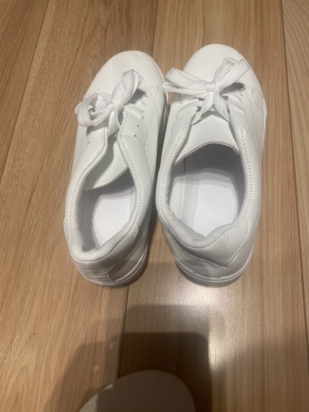 White Lace-Up Sneakers