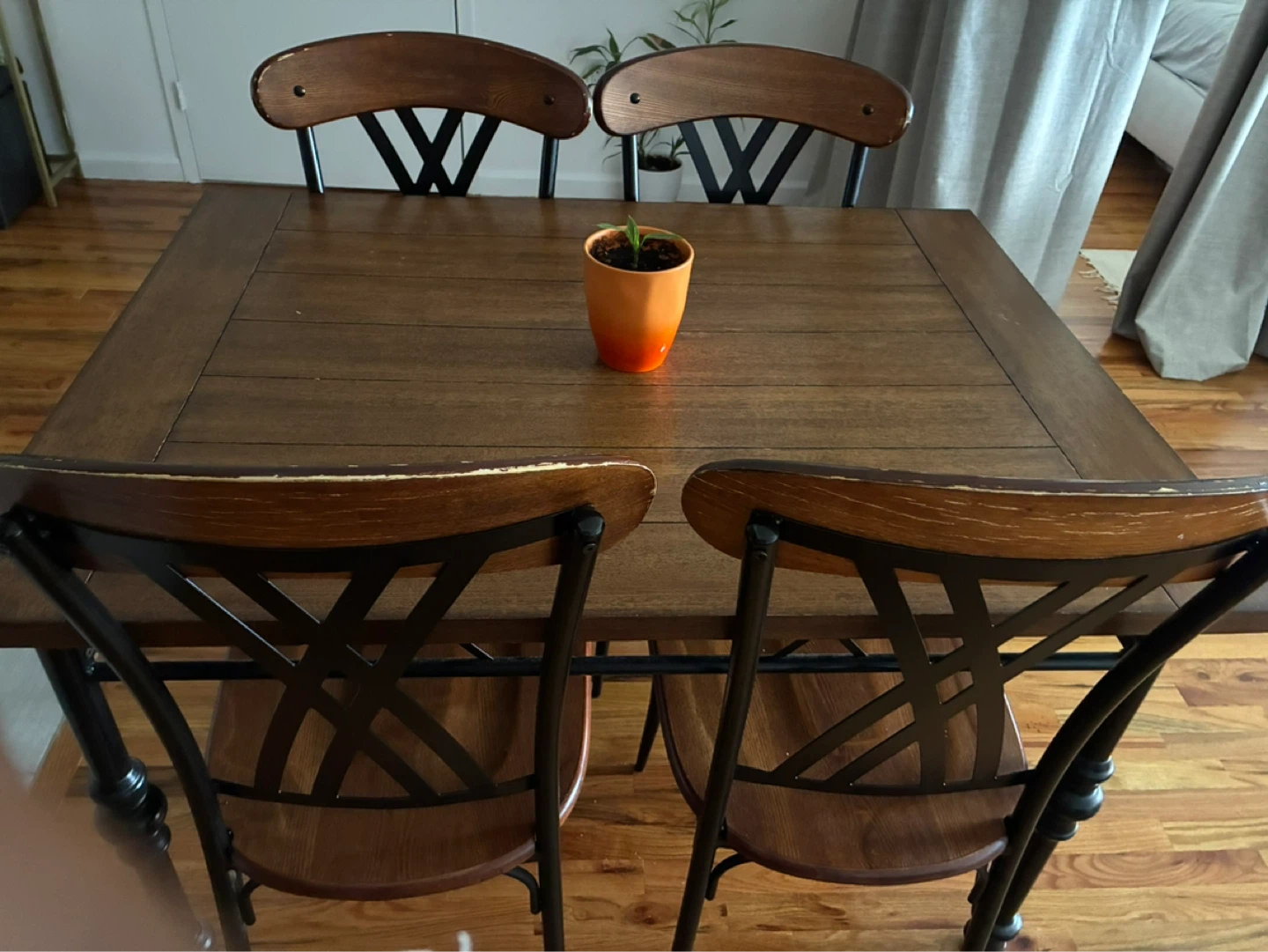 Wooden Dining Table and Chairs Set