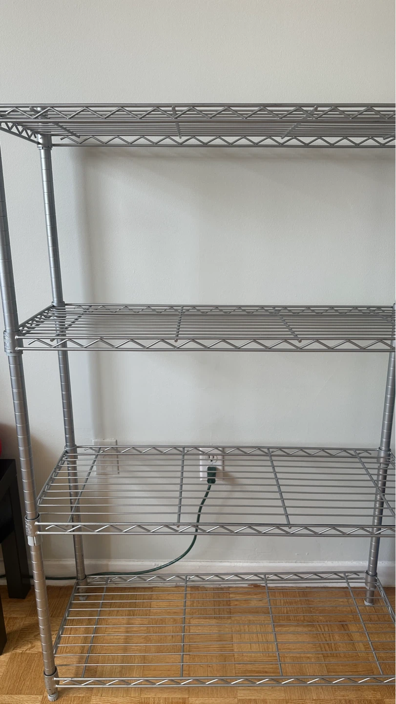 Silver Metal Wire Shelving Unit - photo 2