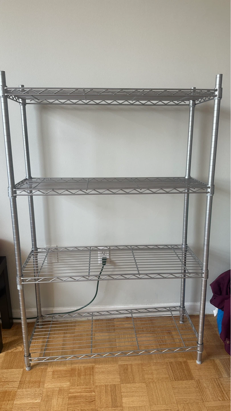 Silver Metal Wire Shelving Unit - photo 3