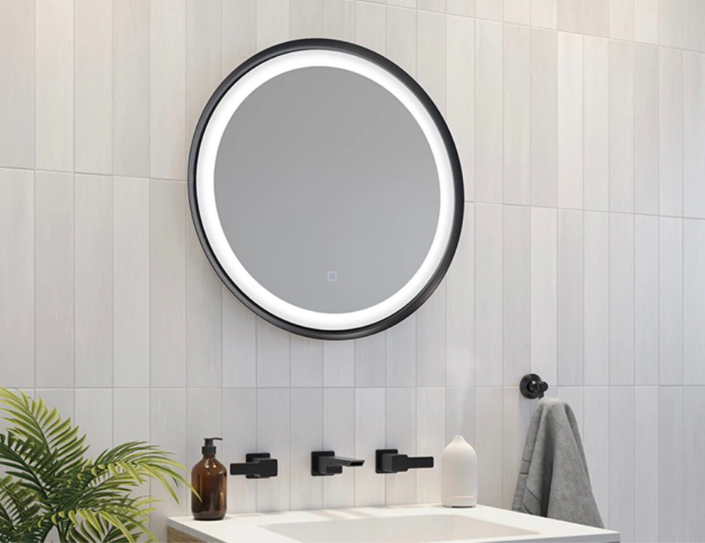 Fleurco Round LED Mirror